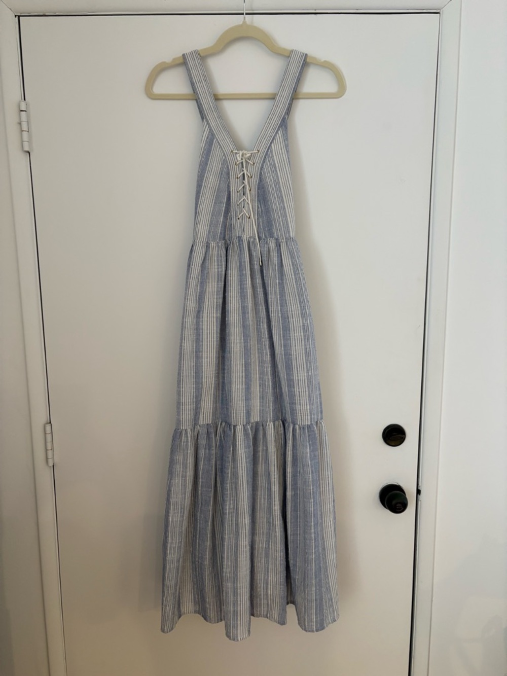 Magali Pascal Linen, Lace-up, Halter style Sundress